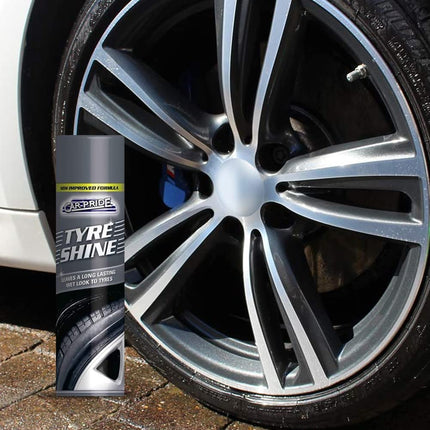 Car-Pride Tyre Shine - Leaves a Long-Lasting Wet Look to Tyres Gloss Finish, Easy to Apply - Restores & Protects Tyres 300ml (3)