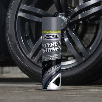 Car-Pride Tyre Shine - Leaves a Long-Lasting Wet Look to Tyres Gloss Finish, Easy to Apply - Restores & Protects Tyres 300ml (3)