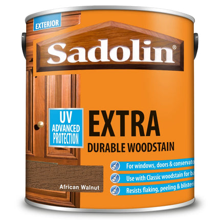 Sadolin EXTRA WOODSTAIN (YELLOW TIN) 2.5lt - African Walnut