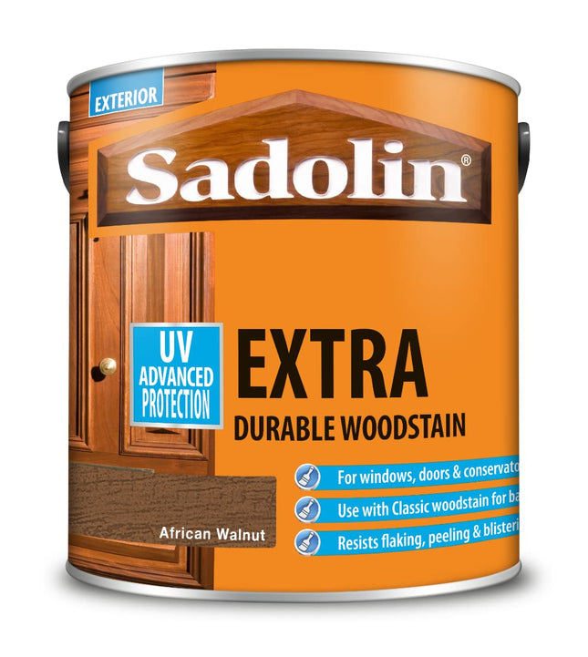 Sadolin EXTRA WOODSTAIN (YELLOW TIN) 2.5lt - African Walnut