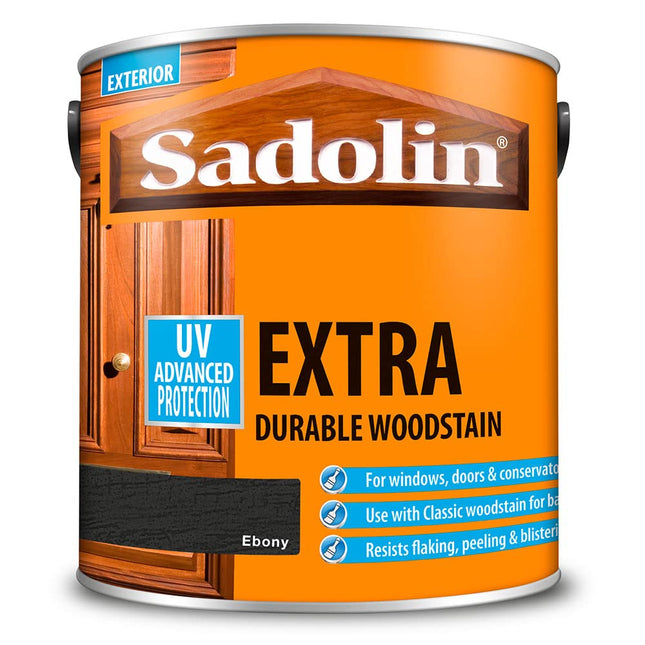 Sadolin Extra Durable Woodstain Ebony 2.5 Litre by Sadolin Extra