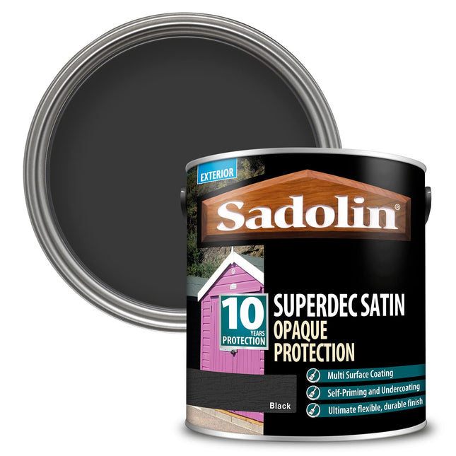 Sadolin Superdec Opaque Wood Protection 2.5 litre - Black Satin