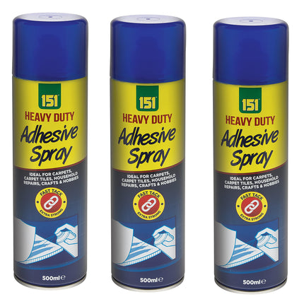 3 Spray Glue Adhesive Contact Glue Heavy Duty Mount DIY Craft Upholstery 500ml