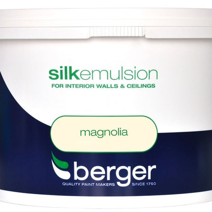Berger Vinyl Silk Magnolia Paint- 10L Litre