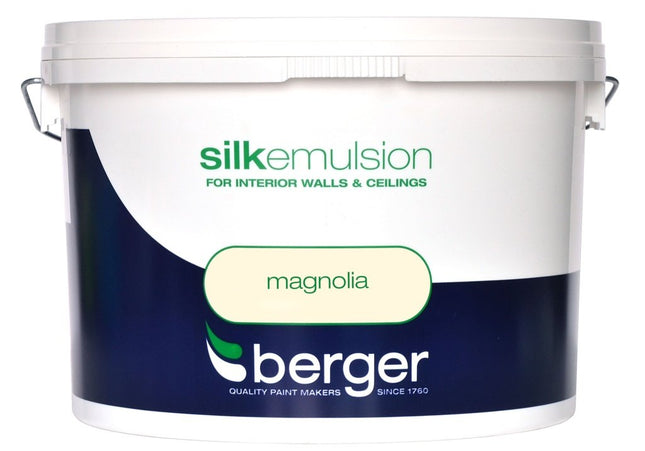 Berger Vinyl Silk Magnolia Paint- 10L Litre