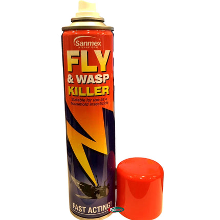 12x Sanmex Fly & Wasp Killer FastActing Spray Zapper Repellent Insecticide 300ml