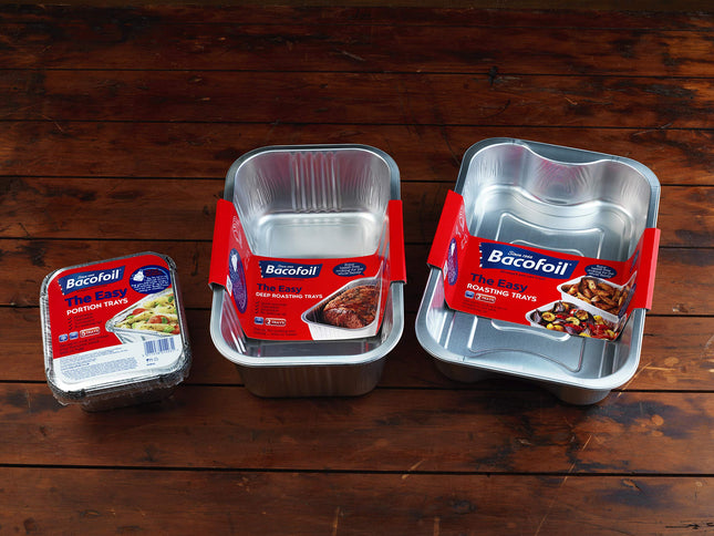 Six Baco Foil Portion Trays