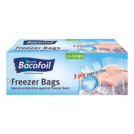 Bacofoil 20 Freezer Bags Large 6 litre 29x47cm