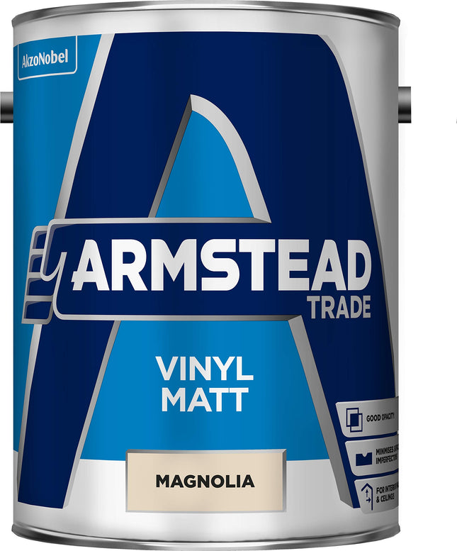Armstead Trade Vinyl Matt Paint Magnolia 5 litres