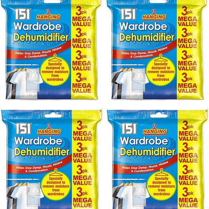 151 Products LTD 12 x Wardrobe Dehumidifier