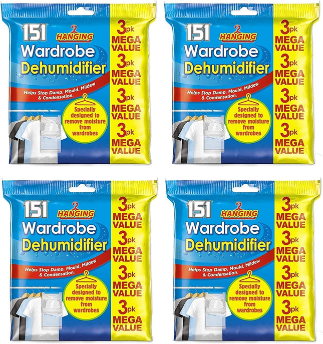151 Products LTD 12 x Wardrobe Dehumidifier