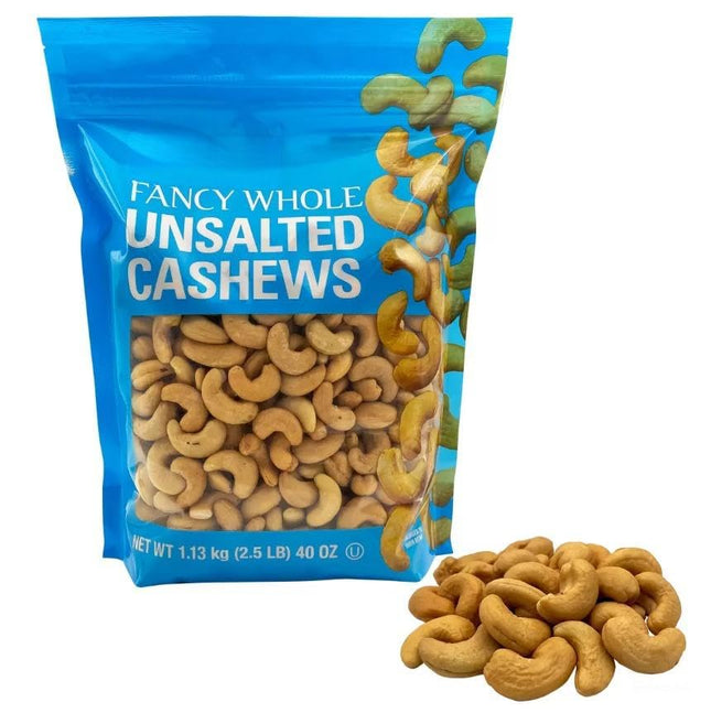 Concepta London Unsalted & Roasted Cashews Bag, 1.13kg