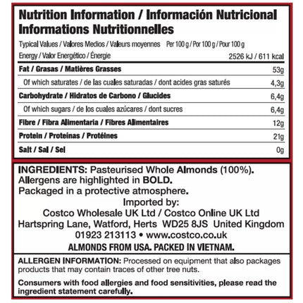 Concepta London Whole Almonds, 1.36kg