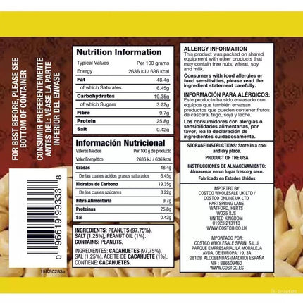 Concepta London Super Extra-Large Roasted & Salted Peanuts, 1.13 kg
