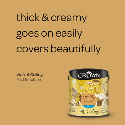 CROWN 2.5L Breatheasy MATT Emulsion Paint for Walls & Ceilings - OVERJOYED