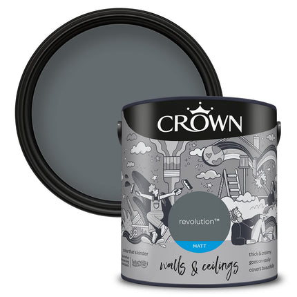 CROWN 2.5L Breatheasy MATT Emulsion Paint for Walls & Ceilings - REVOLUTION