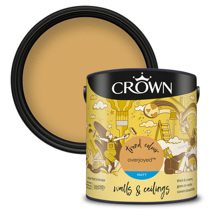 CROWN 2.5L Breatheasy MATT Emulsion Paint for Walls & Ceilings - OVERJOYED