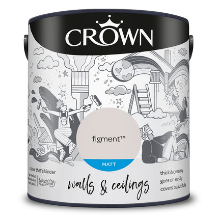 CROWN 2.5L Breatheasy MATT Emulsion Paint for Walls & Ceilings - Figment