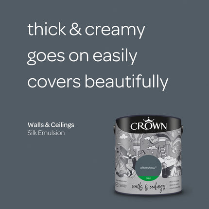 CROWN 2.5L Breatheasy SILK Emulsion Paint for Walls & Ceilings - AFTERSHOW