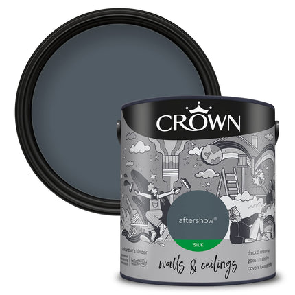 CROWN 2.5L Breatheasy SILK Emulsion Paint for Walls & Ceilings - AFTERSHOW