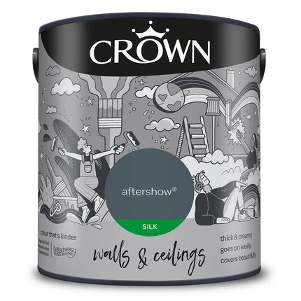 CROWN 2.5L Breatheasy SILK Emulsion Paint for Walls & Ceilings - AFTERSHOW