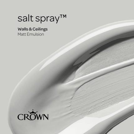 CROWN 2.5L Breatheasy MATT Emulsion Paint for Walls & Ceilings - SALT SPRAY