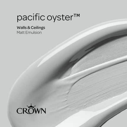 CROWN 2.5L Breatheasy MATT Emulsion Paint for Walls & Ceilings - PACIFIC OYSTER