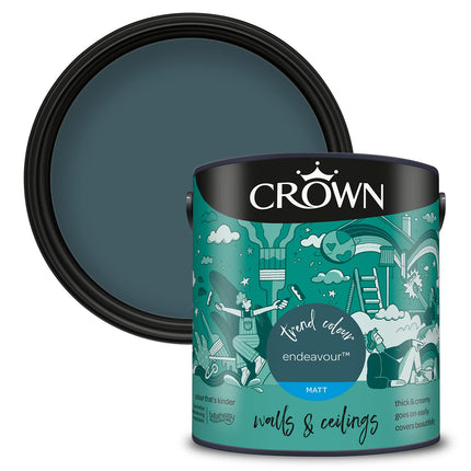 CROWN 2.5L Breatheasy MATT Emulsion Paint for Walls & Ceilings - ENDEAVOUR