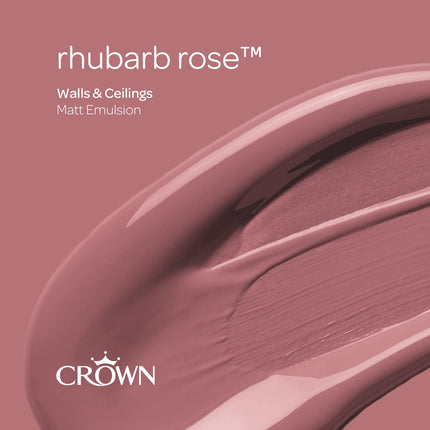 CROWN 2.5L Breatheasy MATT Emulsion Paint for Walls & Ceilings - RHUBARB ROSE
