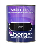 Berger Satin Paint 750ml Black
