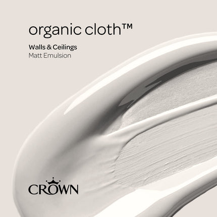 CROWN 2.5L Breatheasy MATT Emulsion Paint for Walls & Ceilings - ORGANIC CLOTH