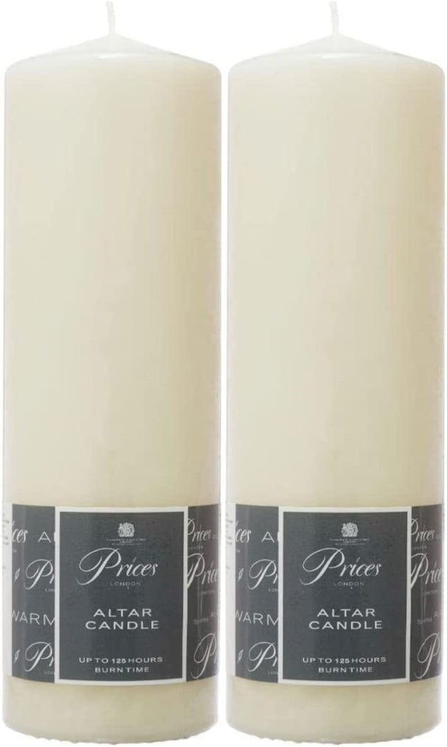 2 x 250 x 80 mm Altar Candle