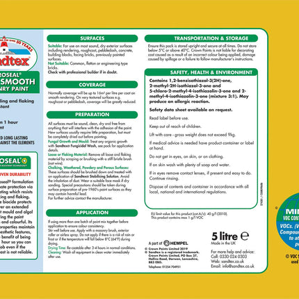 Sandtex Microseal Smooth Masonry Polished BrassW 10L