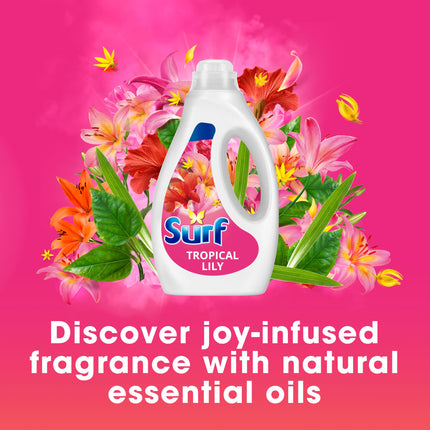 Surf Tropical Lily Laundry Washing with a joy-infused fragrance & natural essential oils lasting up to 12 hours in wear Liquid Detergent for brilliantly clean results 100 washes