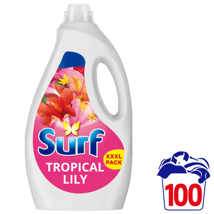 Surf Tropical Lily Laundry Washing with a joy-infused fragrance & natural essential oils lasting up to 12 hours in wear Liquid Detergent for brilliantly clean results 100 washes