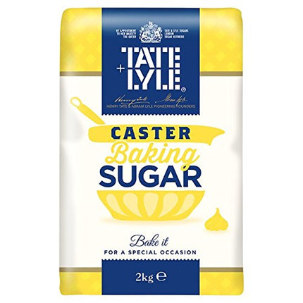 Tate & Lyle Caster Baking Sugar 2kg (Pack of 6 x 2kg)