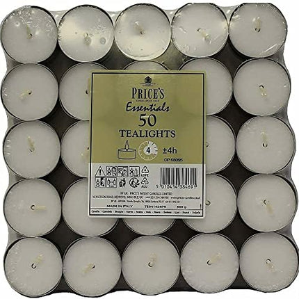 Price's Candles White 50 Tea Lights