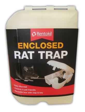 Rentokil Enclosed Rat Trap - Repeat Use Lockable Rat Trap. Safe around Pets and Children
