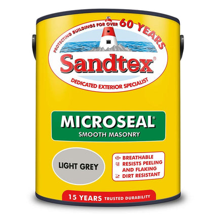 Sandtex Ultra Smooth Masonry Paint 5 Litre Stock Colours - Light Grey