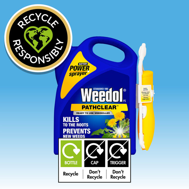 Weedol Pathclear Weedkiller with Power Sprayer, Ready To Use, 5L