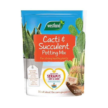 Westland Peat Free Cacti and Succulent Potting Compost Mix 4L, Brown