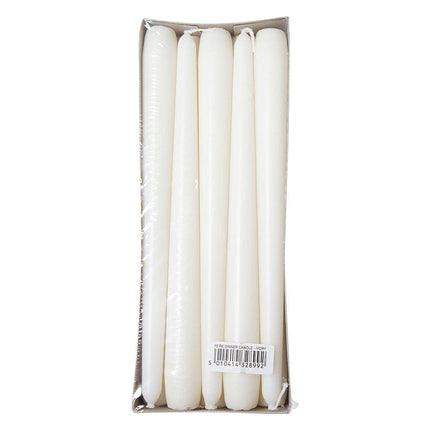 Price's Candles - Ivory Dinner Candles - 10 Pack - Unscented - Slow Burning Candles - Multi-Purpose - Smokeless Candles