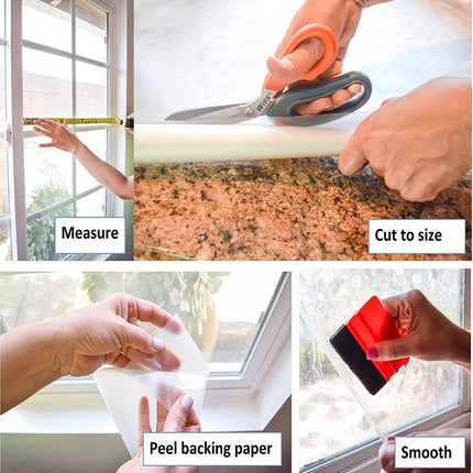 d-c-fix vinyl wrap tool kit - squeegee & cutter - application for sticky back plastic, window film, car wrapping, peel and stick wallpaper