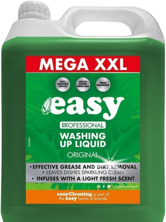 Easy Original Dish Washing Up Liquid Clean Scent Detergent Kitchen Soap 5L Boxed