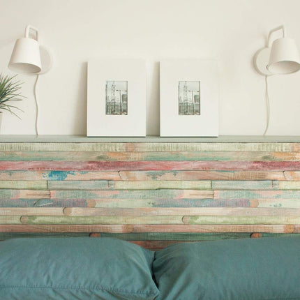 YöL D-C-Fix Rio Wood Effect Blue Green Pink Grain Self Adhesive Film Vinyl 2m x 45cm