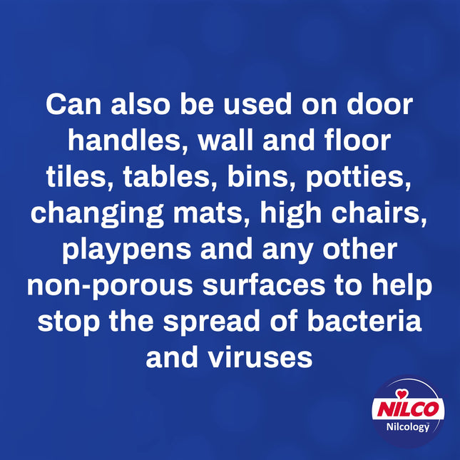 Nilco Antibacterial Cleaner and Sanitiser 1 Litre Multi-Surface Spray x 2 Bottles