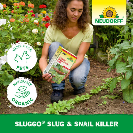 Neudorff Sluggo Slug & Snail Killer Pellets, 800g Bottle - Organic Slug Pellets for Garden, Slug Repellent, Slug Killer, Slug and Snail Repellent, Slug Trap, Pet Friendly Slug Pellets, Snail Killer