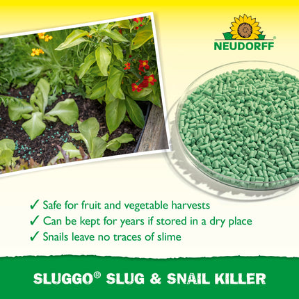 Neudorff Sluggo Slug & Snail Killer Pellets, 800g Bottle - Organic Slug Pellets for Garden, Slug Repellent, Slug Killer, Slug and Snail Repellent, Slug Trap, Pet Friendly Slug Pellets, Snail Killer