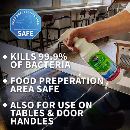 Nilco Antibacterial Cleaner and Sanitiser 1 Litre Multi-Surface Spray x 2 Bottles