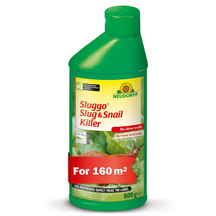 Neudorff Sluggo Slug & Snail Killer Pellets, 800g Bottle - Organic Slug Pellets for Garden, Slug Repellent, Slug Killer, Slug and Snail Repellent, Slug Trap, Pet Friendly Slug Pellets, Snail Killer